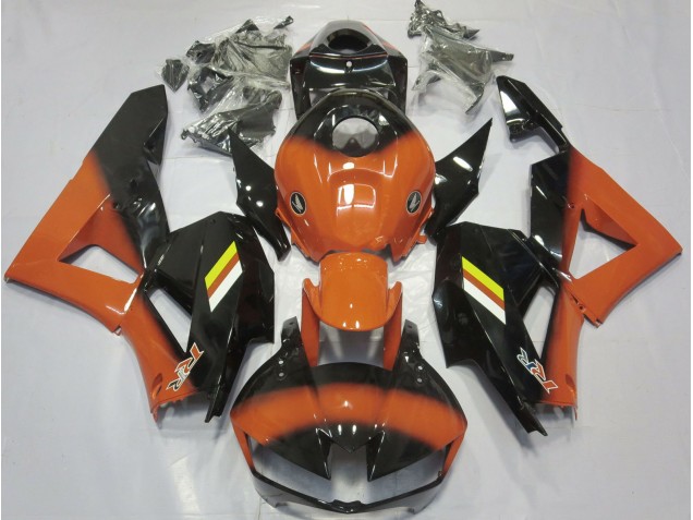 2013-2023 Gloss Orange and Black Fade Honda CBR600RR Motorcycle Fairing
