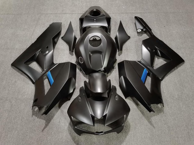 2013-2023 Matte Black & Light Blue Honda CBR600RR Motorcycle Fairing