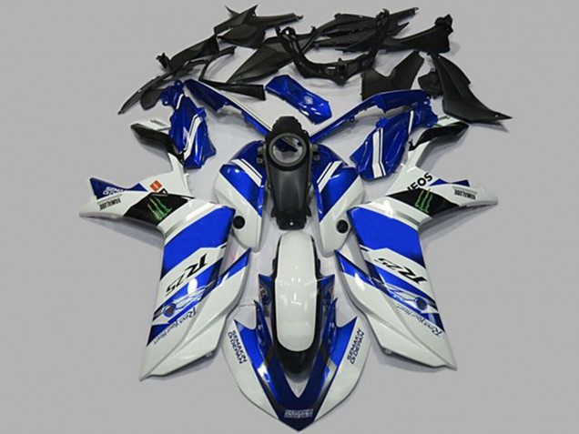 2015-2018 White and Blue Yamaha R3 Motorcycle Fairing 2015-2018 White and Blue Yamaha R3 Motorcycle Fairing
