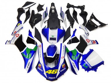 2015-2019 Blue and White 46 Yamaha R1 Motorcycle Fairing