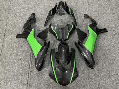 2015-2019 Carbon Fiber & Green Yamaha R1 Motorcycle Fairing