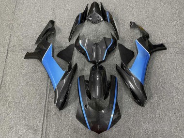 2015-2019 Carbon Fiber & Light Blue Yamaha R1 Motorcycle Fairing