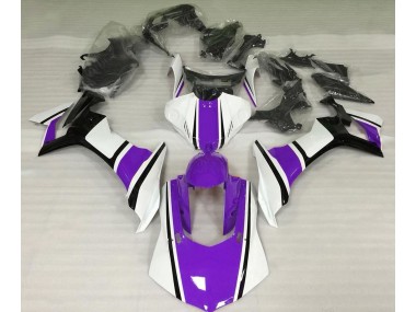 2015-2019 Gloss White Purple and Black Yamaha R1 Motorcycle Fairing