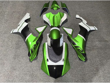 2015-2019 Green & Carbon Fiber Accents Yamaha R1 Motorcycle Fairing