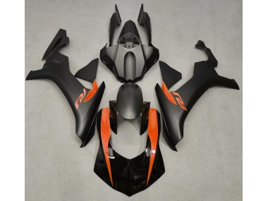 2015-2019 Matte Black & Orange Yamaha R1 Motorcycle Fairing