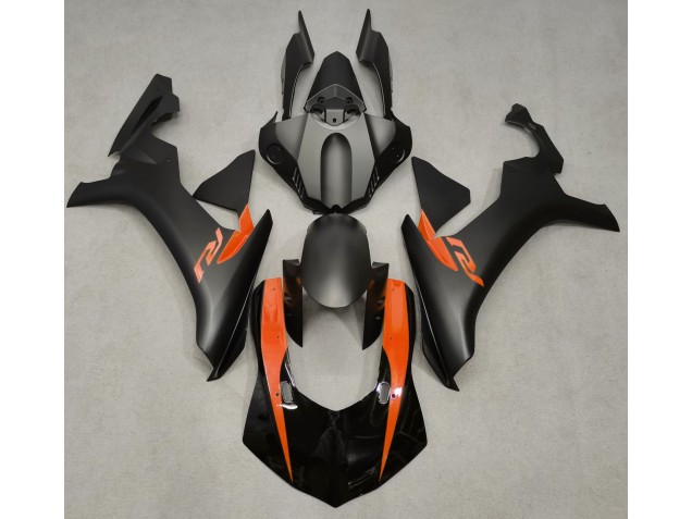 2015-2019 Matte Black & Orange Yamaha R1 Motorcycle Fairing 2015-2019 Matte Black & Orange Yamaha R1 Motorcycle Fairing