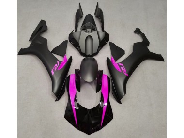 2015-2019 Matte Black & Pink Yamaha R1 Motorcycle Fairing