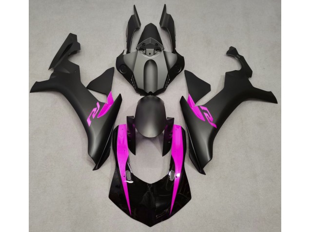 2015-2019 Matte Black & Pink Yamaha R1 Motorcycle Fairing