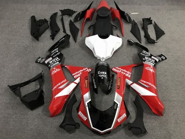 2015-2019 Red Black and White Custom Style Gloss Yamaha R1 Motorcycle Fairing