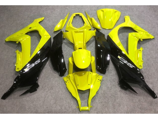 2016-2019 Gloss Yellow and Black Kawasaki ZX10R Motorcycle Fairing 2016-2019 Gloss Yellow and Black Kawasaki ZX10R Motorcycle Fairing