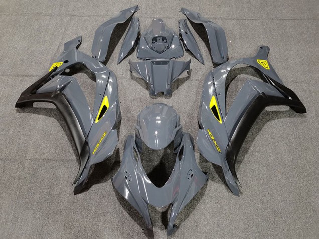 2016-2019 Nardo Grey & Black Kawasaki ZX10R Motorcycle Fairing 2016-2019 Nardo Grey & Black Kawasaki ZX10R Motorcycle Fairing