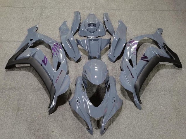 2016-2019 Nardo Grey & Purple Kawasaki ZX10R Motorcycle Fairing 2016-2019 Nardo Grey & Purple Kawasaki ZX10R Motorcycle Fairing