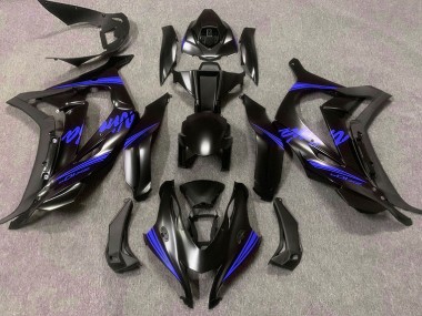 2016-2019 Satin Black & Blue Kawasaki ZX10R Motorcycle Fairing