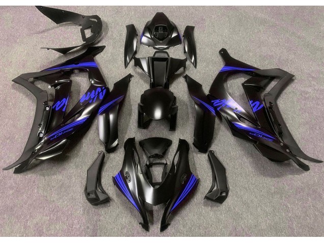 2016-2019 Satin Black & Blue Kawasaki ZX10R Motorcycle Fairing 2016-2019 Satin Black & Blue Kawasaki ZX10R Motorcycle Fairing
