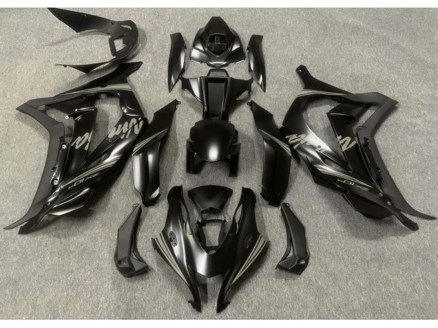 2016-2019 Satin Black & Grey Kawasaki ZX10R Motorcycle Fairing