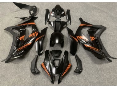 2016-2019 Satin Black & Orange Kawasaki ZX10R Motorcycle Fairing