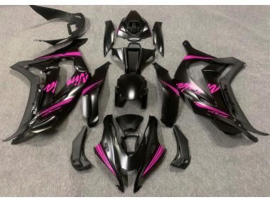 2016-2019 Satin Black & Pink Kawasaki ZX10R Motorcycle Fairing