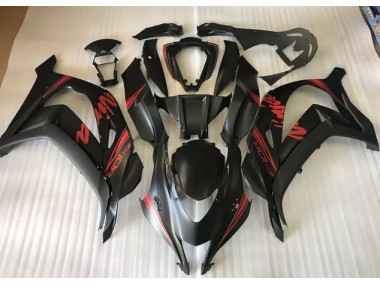 2016-2019 Satin Black & Red Kawasaki ZX10R Motorcycle Fairing