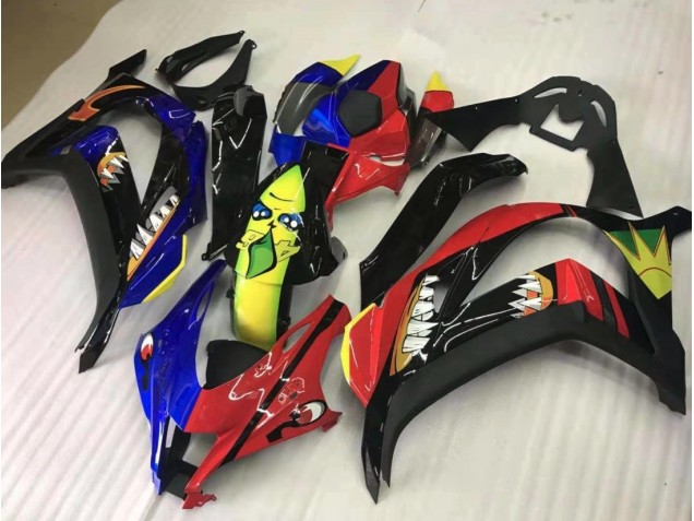2016-2019 Share Red and Blue Kawasaki ZX10R Motorcycle Fairing 2016-2019 Share Red and Blue Kawasaki ZX10R Motorcycle Fairing
