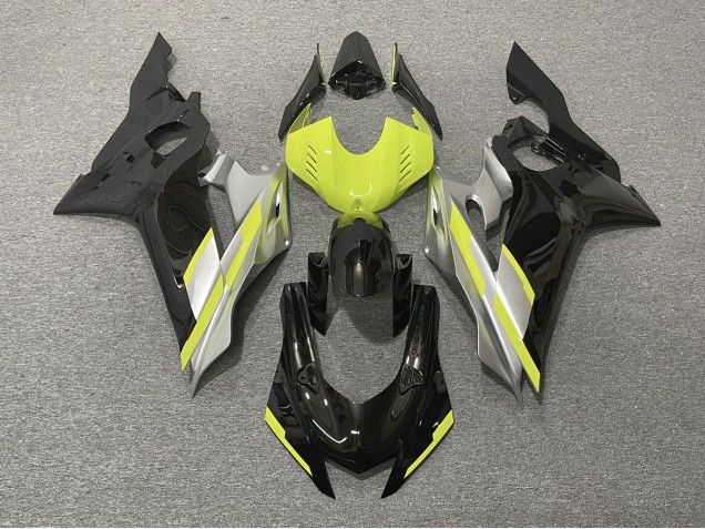 2017-2021 Black with Floro Yellow Yamaha R6 Motorcycle Fairing 2017-2021 Black with Floro Yellow Yamaha R6 Motorcycle Fairing