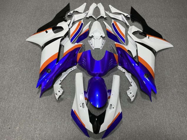 2017-2021 Deep Blue and Orange Yamaha R6 Motorcycle Fairing