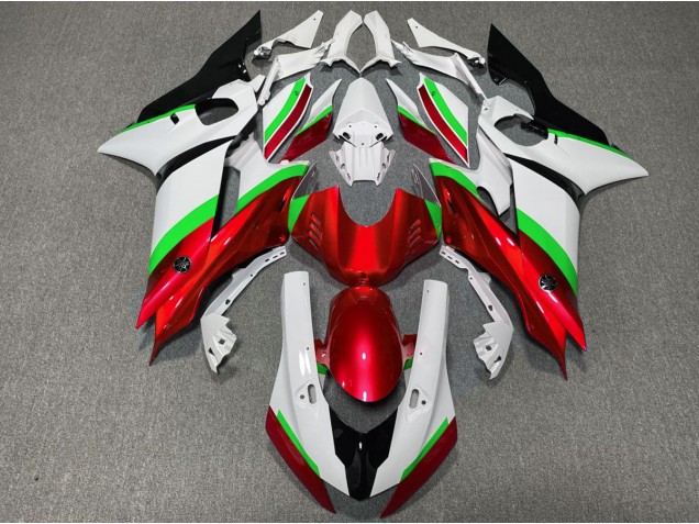 2017-2021 Red and Green Gloss Yamaha R6 Motorcycle Fairing