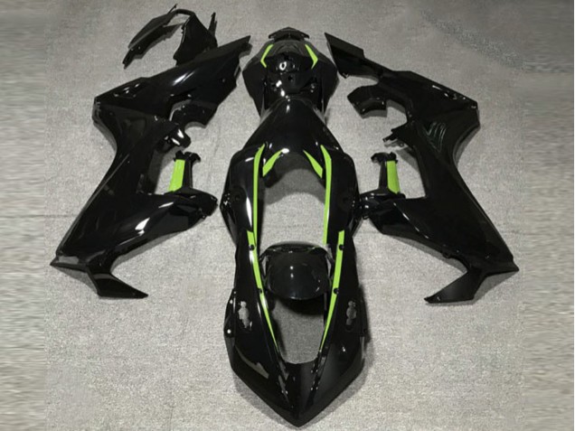 2017-2023 Gloss Black & Lime Green Lining Honda CBR1000RR Motorcycle Fairing