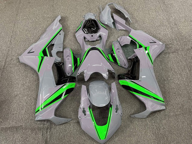 2017-2023 Nardo with Green Stripes Honda CBR1000RR Motorcycle Fairing 2017-2023 Nardo with Green Stripes Honda CBR1000RR Motorcycle Fairing