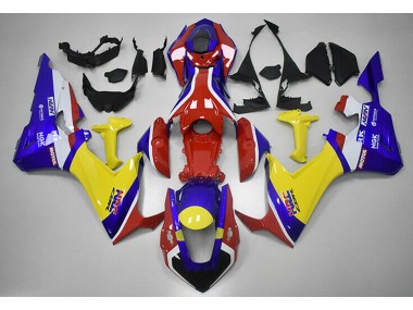 2017-2023 Red Blue and Yellow HRC Honda CBR1000RR Motorcycle Fairing