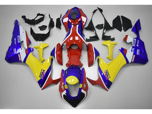 2017-2023 Red Blue and Yellow HRC Honda CBR1000RR Motorcycle Fairing