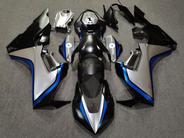 2017-2023 Silver and Black & Blue Honda CBR1000RR Motorcycle Fairing