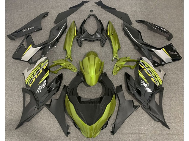 2018-2023 Liquid Yellow and Grey Kawasaki Ninja 400 Motorcycle Fairing 2018-2023 Liquid Yellow and Grey Kawasaki Ninja 400 Motorcycle Fairing