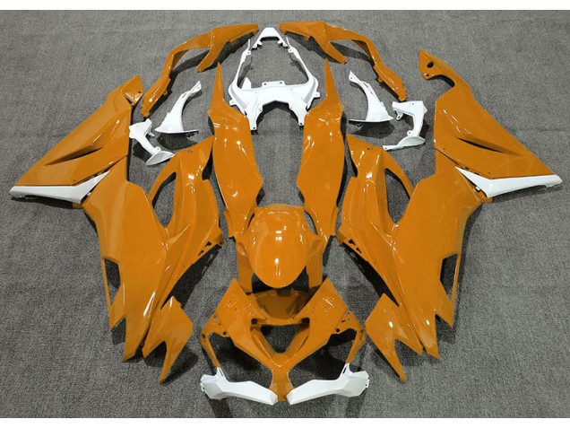 2019-2023 Gloss Orange & White Kawasaki ZX6R Motorcycle Fairing 2019-2023 Gloss Orange & White Kawasaki ZX6R Motorcycle Fairing