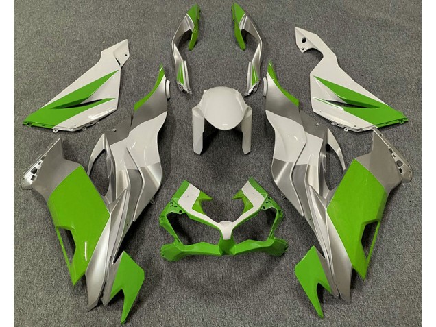2019-2023 Green White and Silver Kawasaki ZX6R Motorcycle Fairing