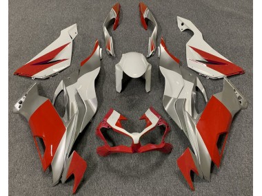 2019-2023 Red White and Silver Kawasaki ZX6R Motorcycle Fairing